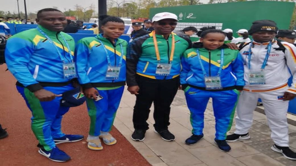 Baadhi ya washiriki wa michezo ya mashindano ya Wuhan